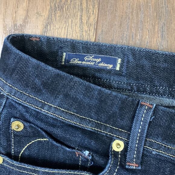 Fidelity Denim Scoop Low Waist Skinny Dark Wash Jeans - Picture 3 of 8